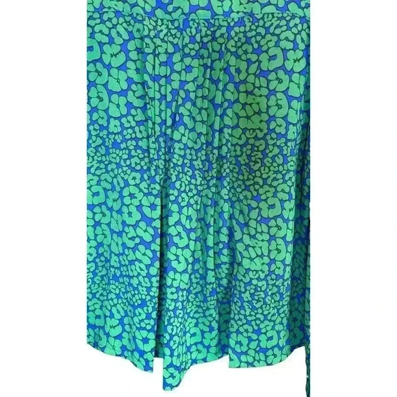 MARBLE Blue And Green Button Down Blouse Size Small - Picture 4 of 11